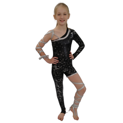 Black Brick Asymmetrical Unitard 5 Black Brick Asymmetrical Unitard 5