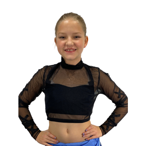 Black Mesh Overlay Shirt 4 Black Mesh Overlay Shirt 4
