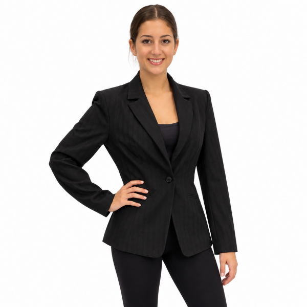 Black Pinstripe Blazer 4