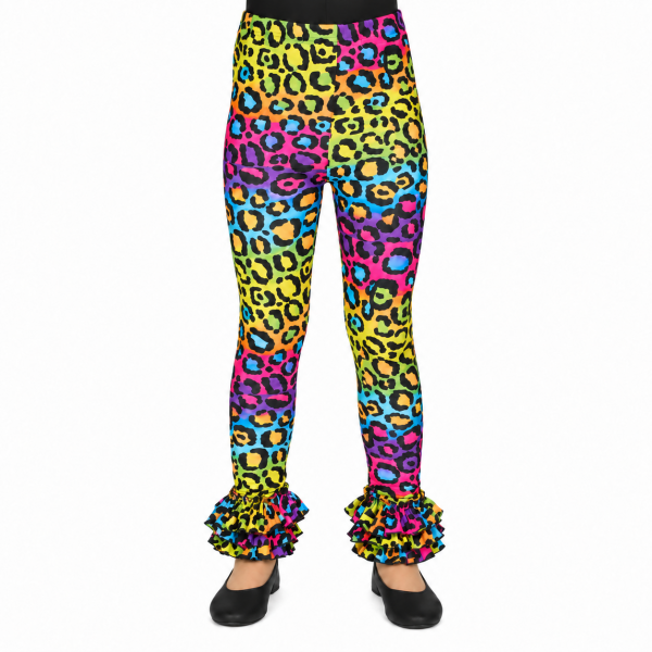 Flare Pants – Rainbow Leopard 4