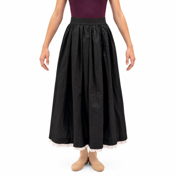 Floor Length Black Cotton Skirt 4