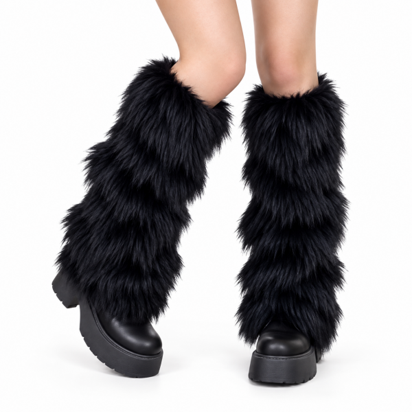 Fur Boot Toppers – Black 4