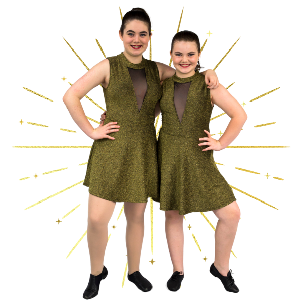 Gold Metallic Fleck Dress 78