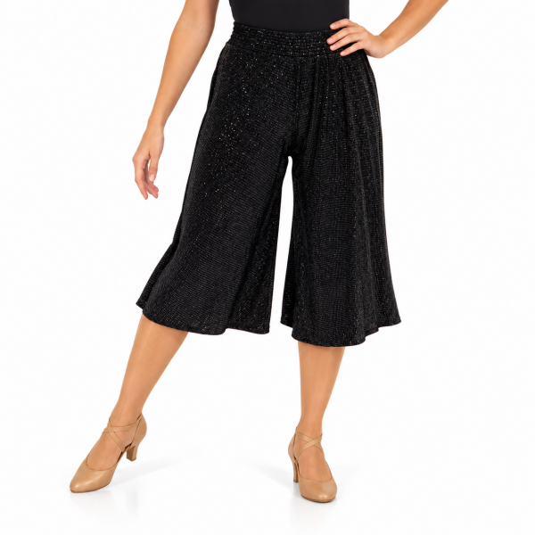 Gaucho Pants – Black Glitter 4