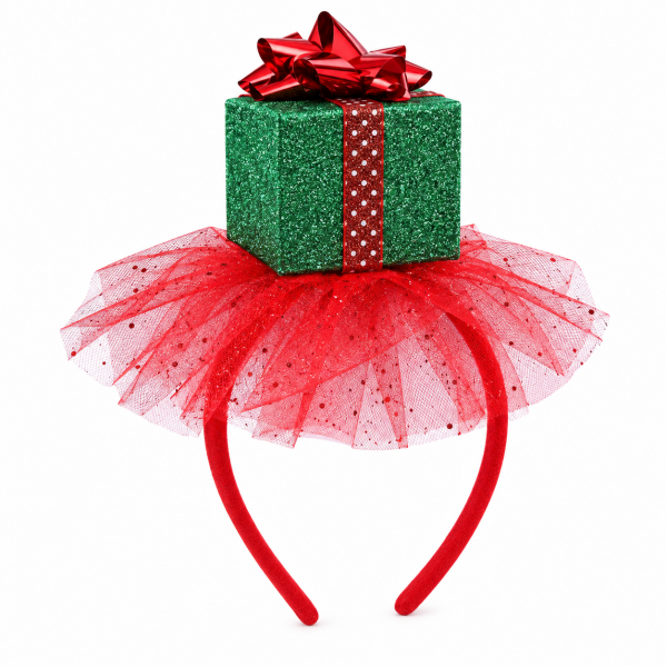 Gift Box Head Band – Red & Green 4