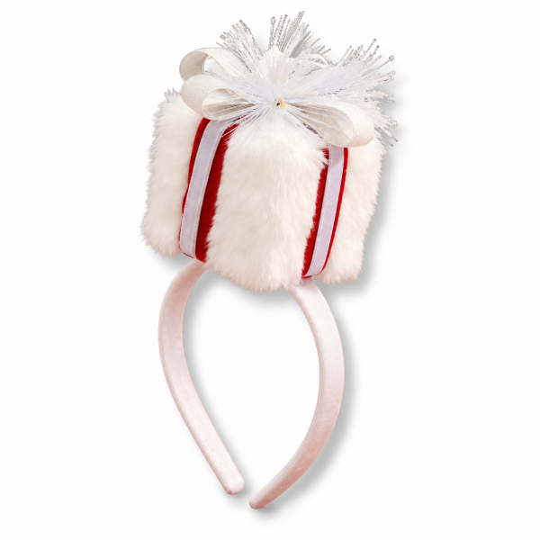 Gift Box Head Band – Red & White 4