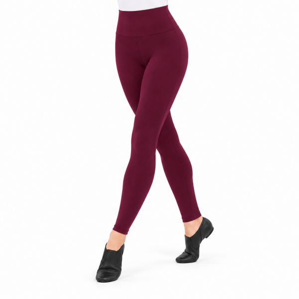 High Rise Full Length Leggings – Burgundy 7