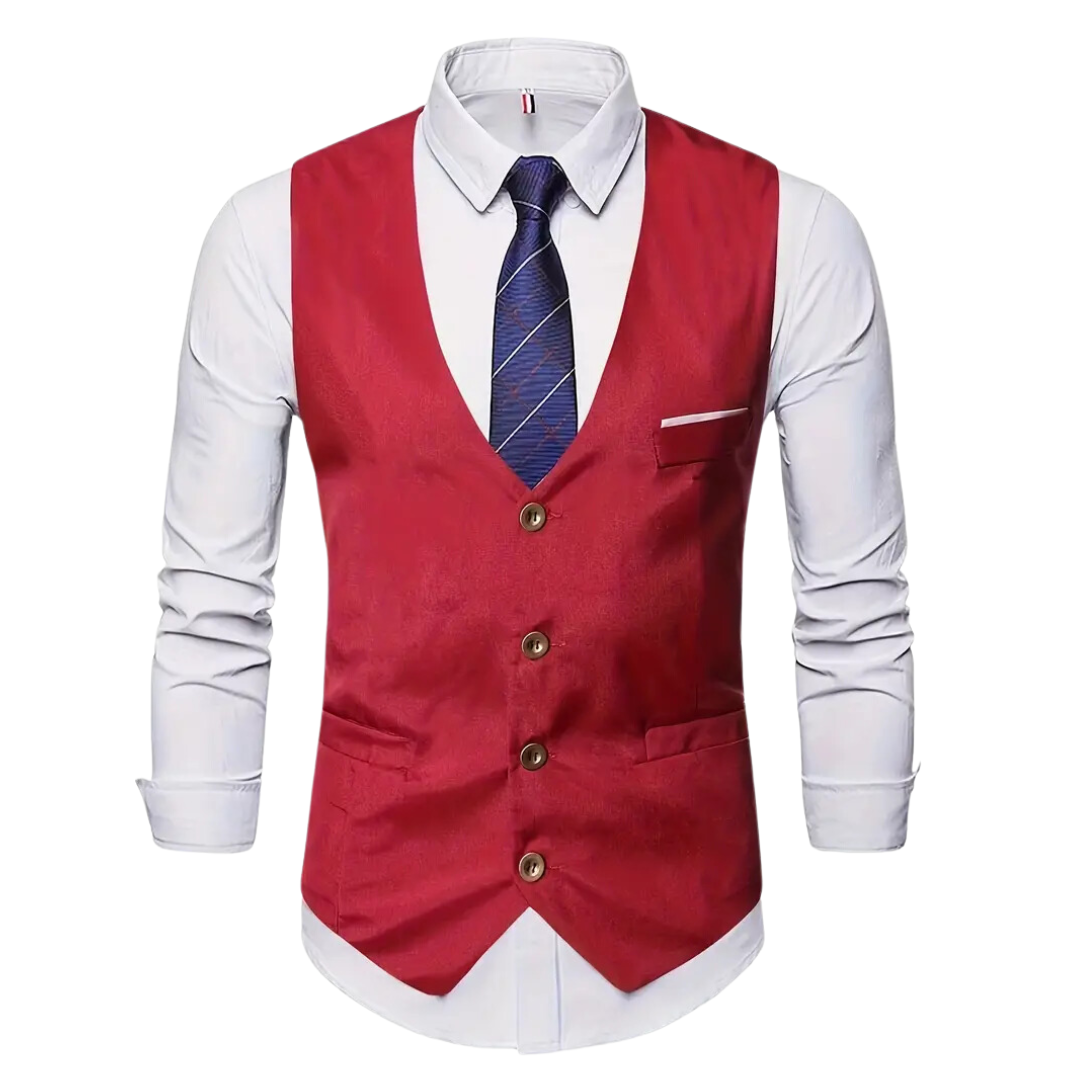Suit Vest – Smart Red V Neck 5 Suit Vest – Smart Red V Neck 5