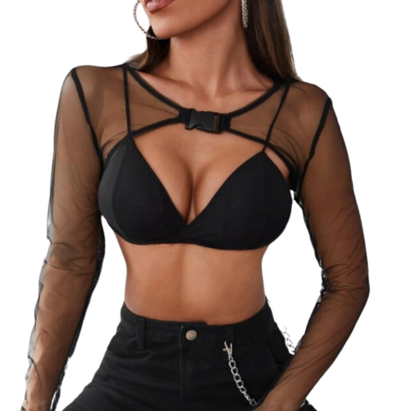 Mesh Insert Crop Top 4