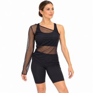 Mesh One Sleeve Top 4