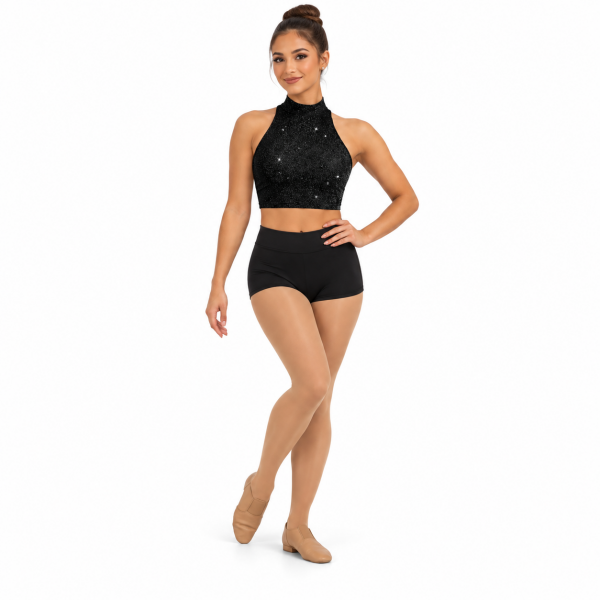 Mock Neck Glitter Halter 4