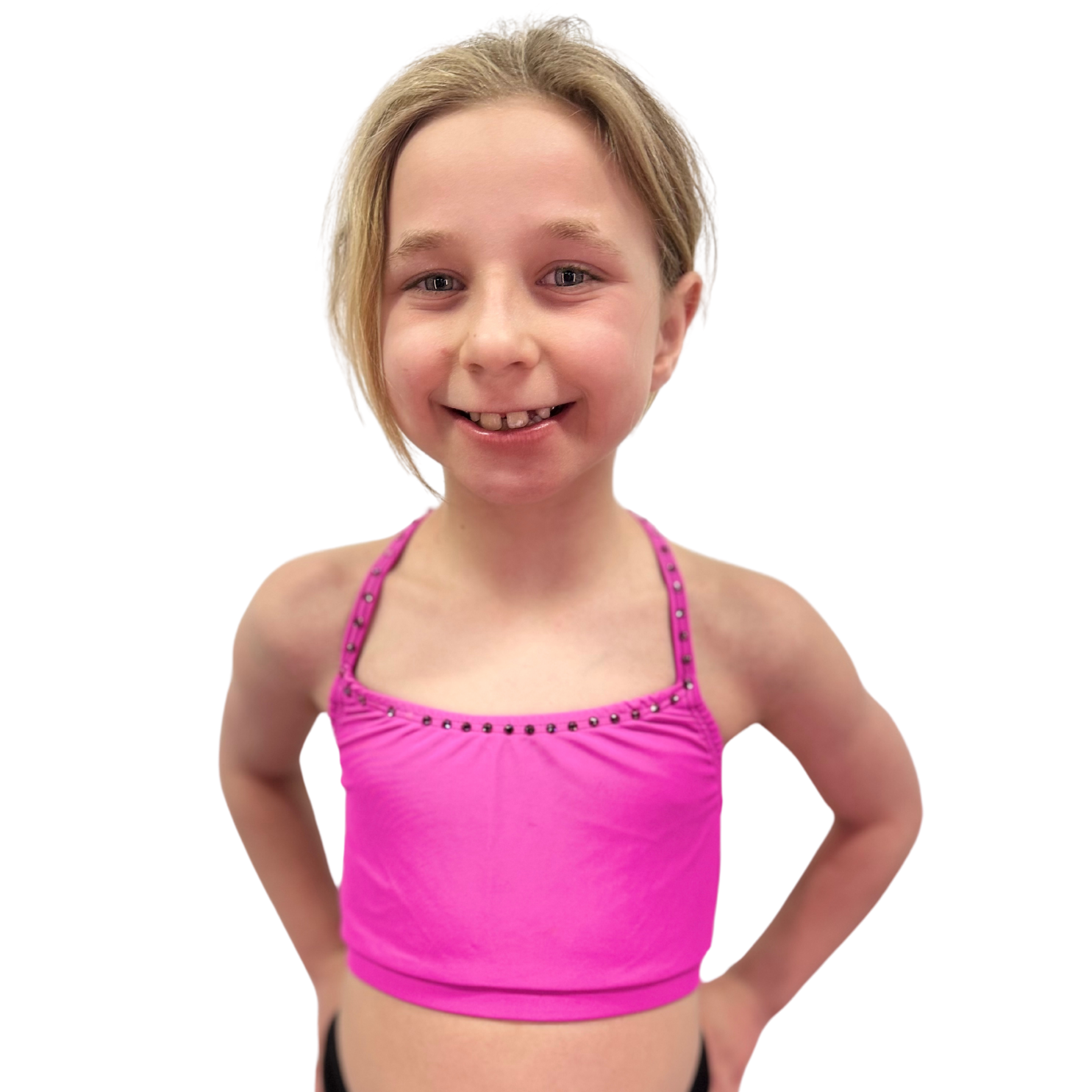Pink Rhinestoned Crop 4 Pink Rhinestoned Crop 4