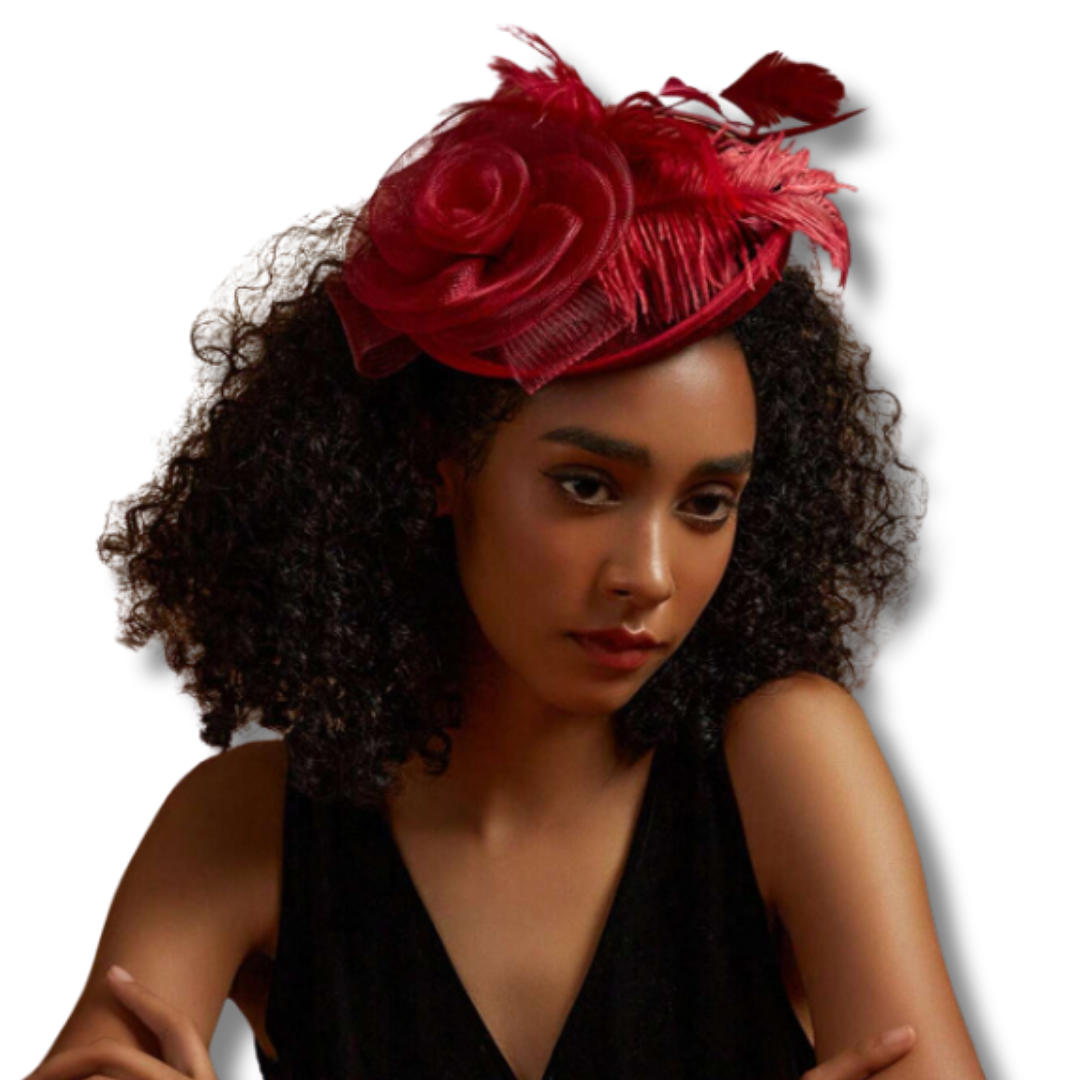 Burgundy Fascinator 6 Burgundy Fascinator 6