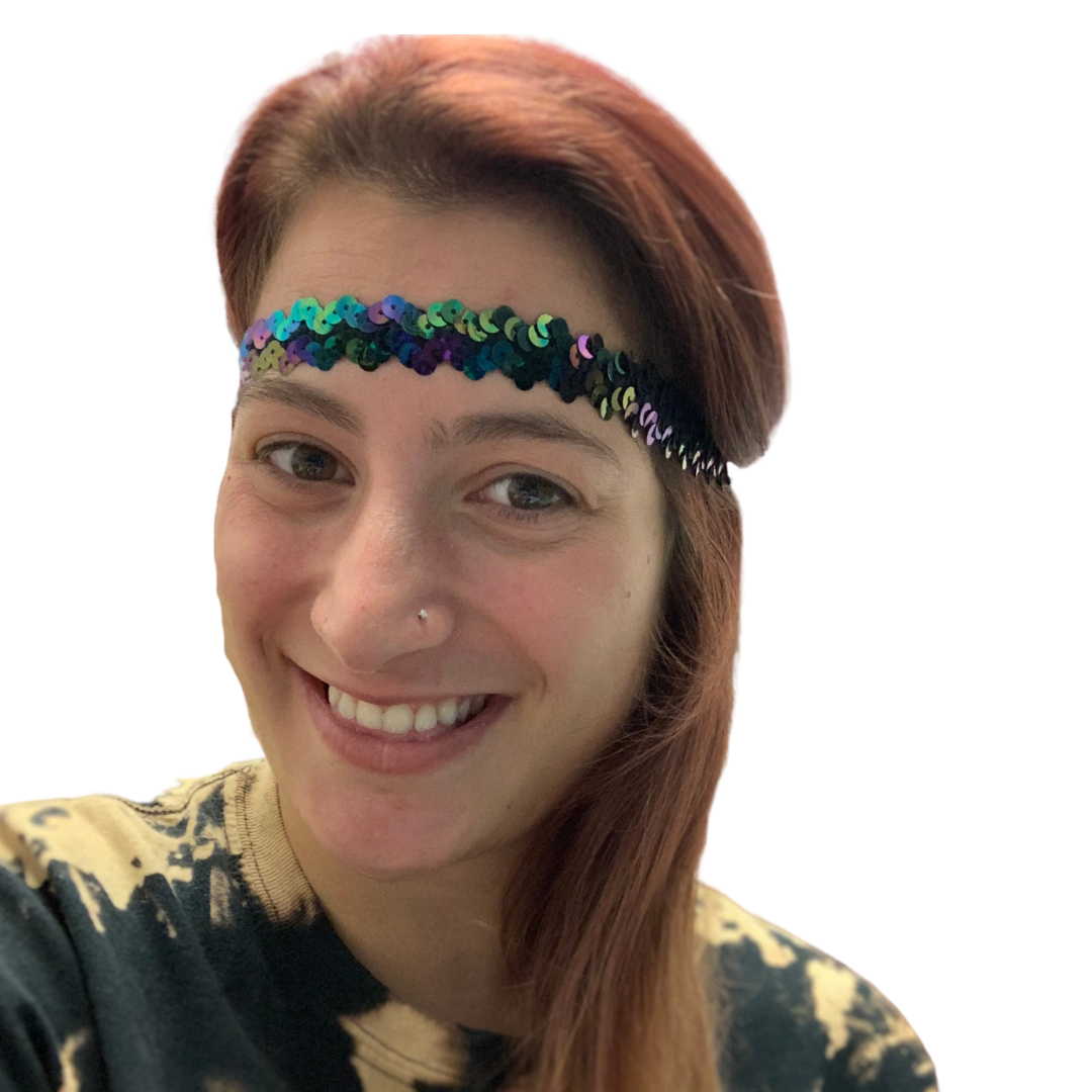 Sequin Headbands – Rainbow Dark 7 Sequin Headbands – Rainbow Dark 7