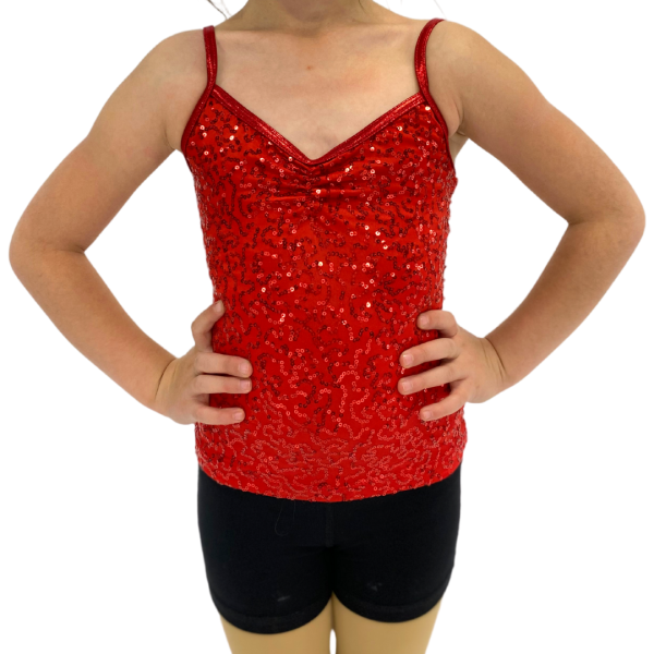 Wide Mesh Cropped Tee – Red 5