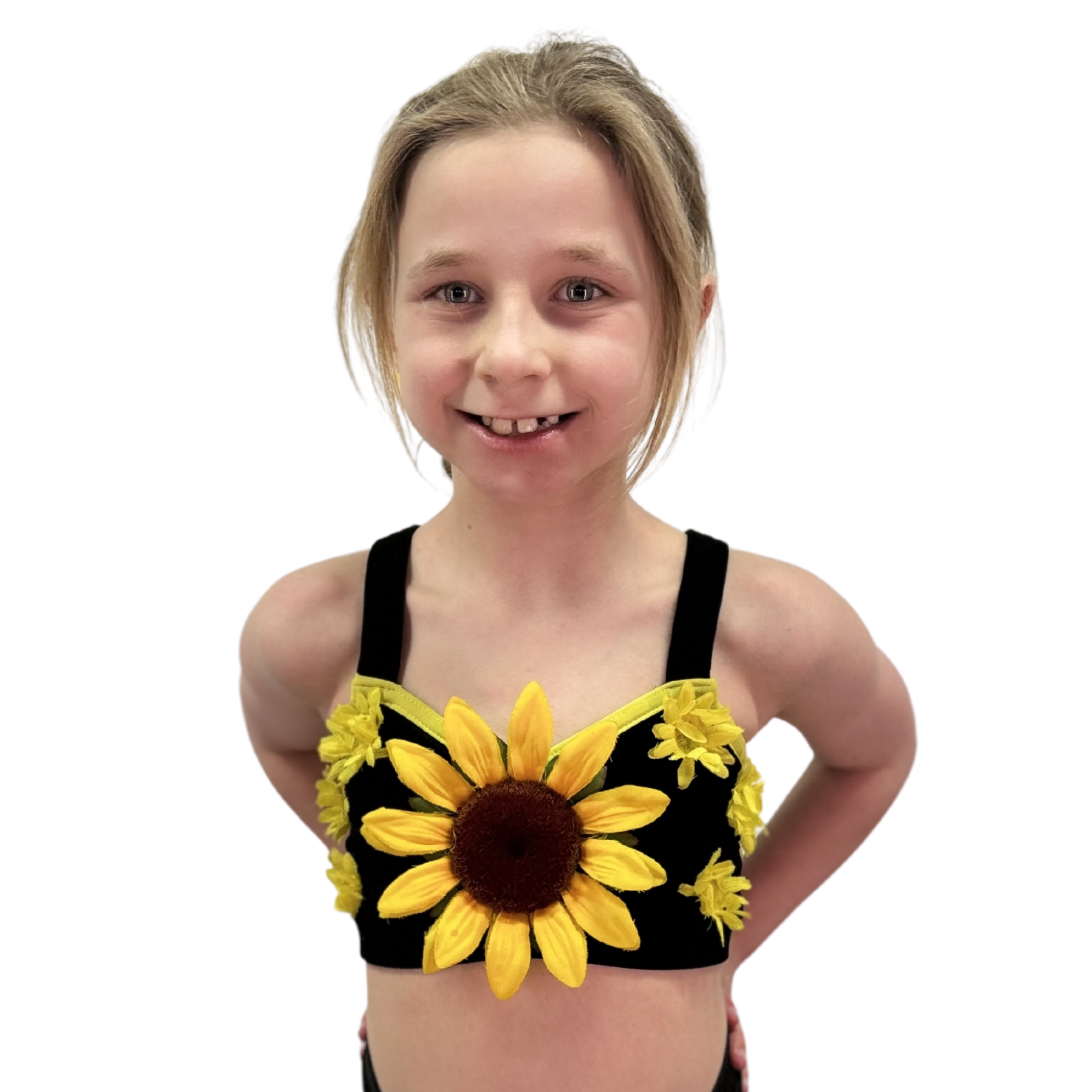 Sunflower Crop with Hair Clip 6 Sunflower Crop with Hair Clip 6