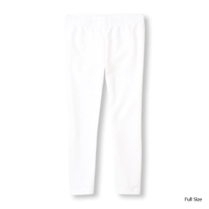 Basic White Cotton Leggings 8
