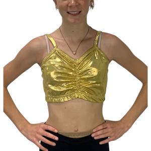 Gold Pinch Front Bra Top 4