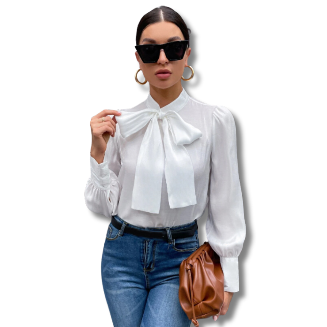Tie Neck Puff Sleeve Blouse 7 Tie Neck Puff Sleeve Blouse 7