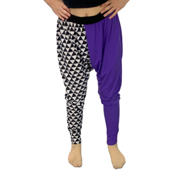 Purple Checkered Harem Pants 75