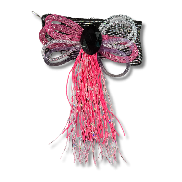 Pink Fringe Hair Clip