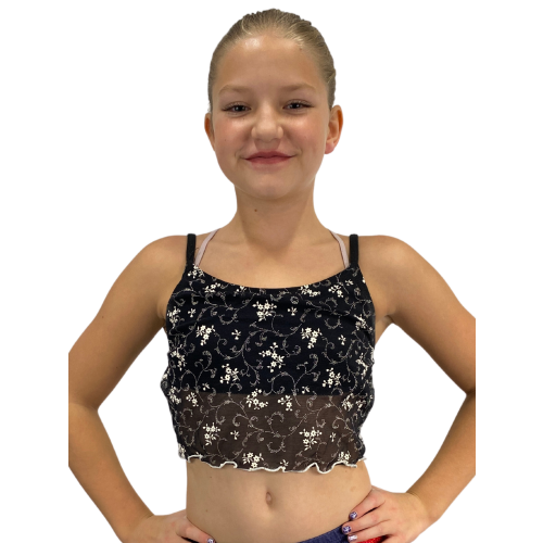 Black Floral Crop Top 5 Black Floral Crop Top 5