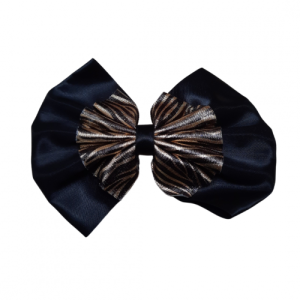 Black and Gold Bow Hair Clip 3