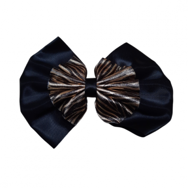 Black and Gold Bow Hair Clip 73