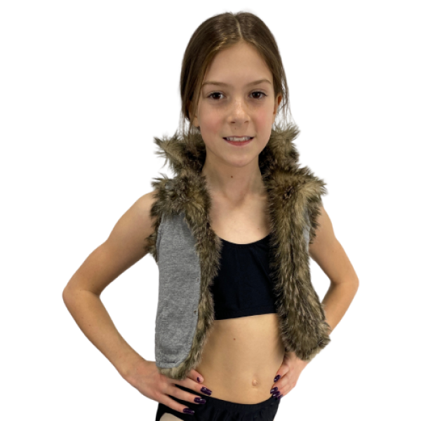 Gray Vest with Fur 4