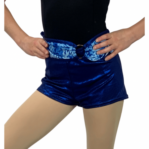 Shorts – Belted Blue Leopard 4