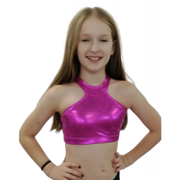 “Metallic High Neck Bra Top” 78