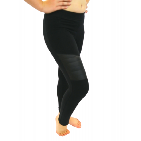 Pleather Panel Leggings 8
